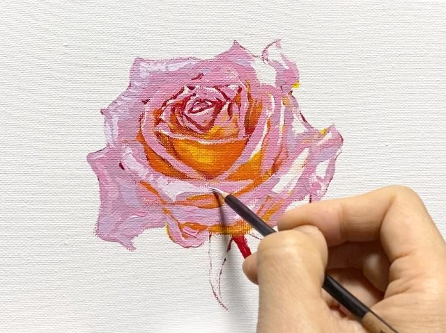 油絵で花の描き方！バラを簡単で素早く描く手順【初心者向け】 | 画家