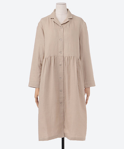 マシュマロガーゼ 前あき開襟ワンピ―ス | UCHINO/ウチノ | 三越伊勢丹