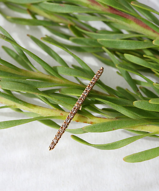 Gossamer ロングバー ダイヤモンド ピアス ※シングル