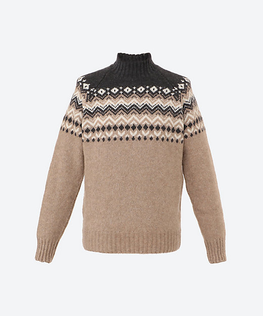 ノルディック柄モックネックセーター | GRAN SASSO (Men)/グランサッソ