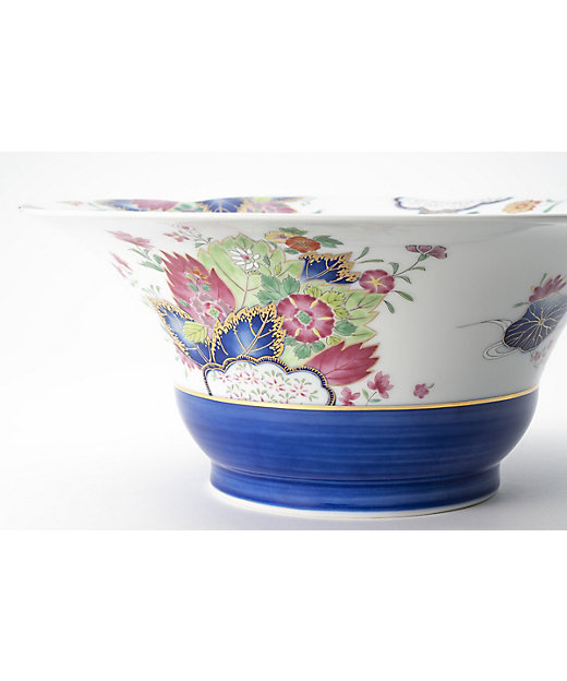 染錦絢爛草花絵 花型大鉢 | 深川製磁/フカガワセイジ | 三越伊勢丹