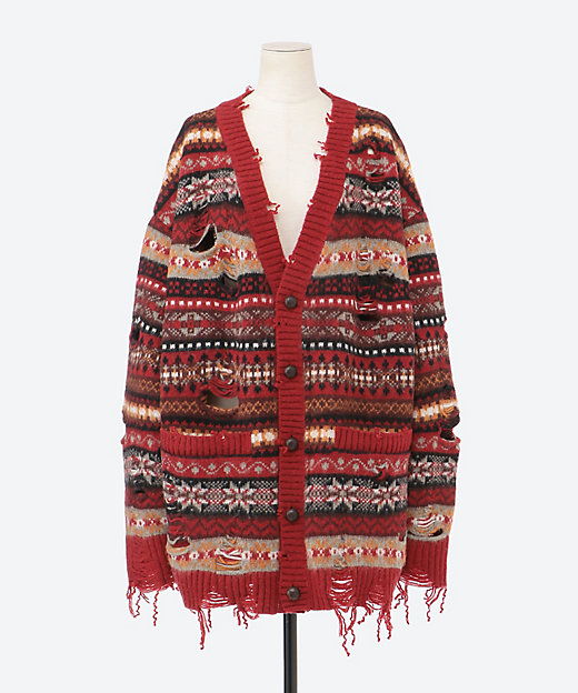 OVERSIZED FAIR―ISLE CARDIGAN | doublet
