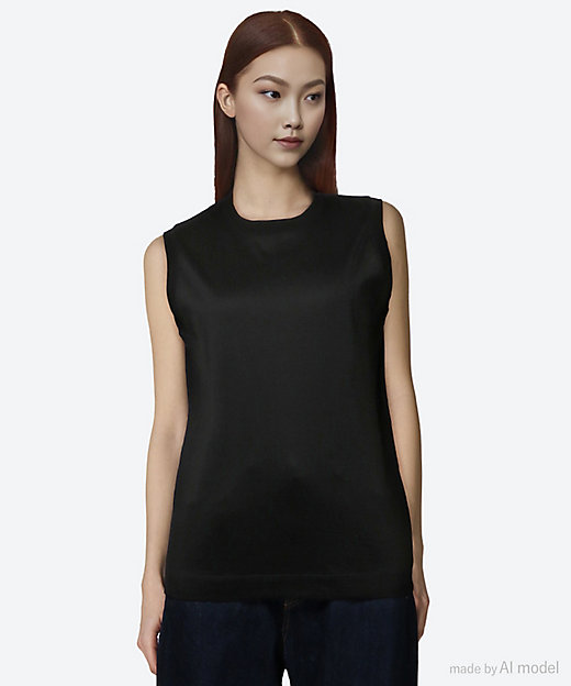 60／2コットン天竺UVノースリーブ SL4S―T164＊ | SLOANE