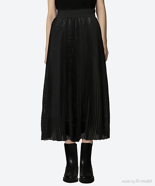 PERFORATED PLEATED SKIRT 25FW