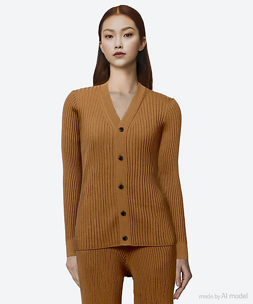 WIDE RIBBED CARDIGAN 25FW／11405 | HYKE