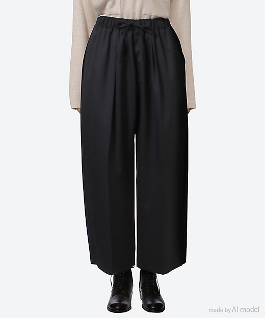 パンツ Wool Twill Extra Wide Trousers