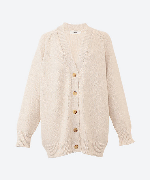 カラーミックスローゲージ ニットカーディガン | ebure (Women