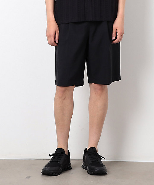 セットアップ対応】リネンライク ポリエステル ショートパンツ