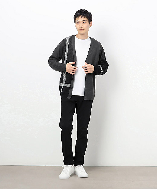 カラーブロック チェック柄 カーディガン（4772KI12） | COMME