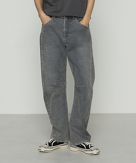 ストレッチグレー デニムパンツ（7702PM04） | β (Women