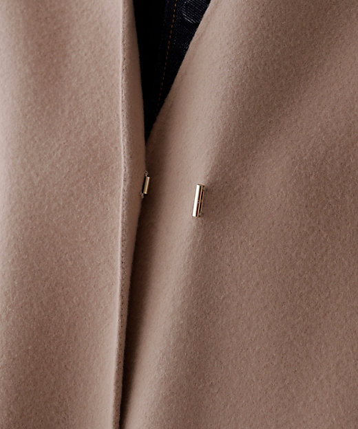 ソリッドウールリバーノーカラーコート（5315252902