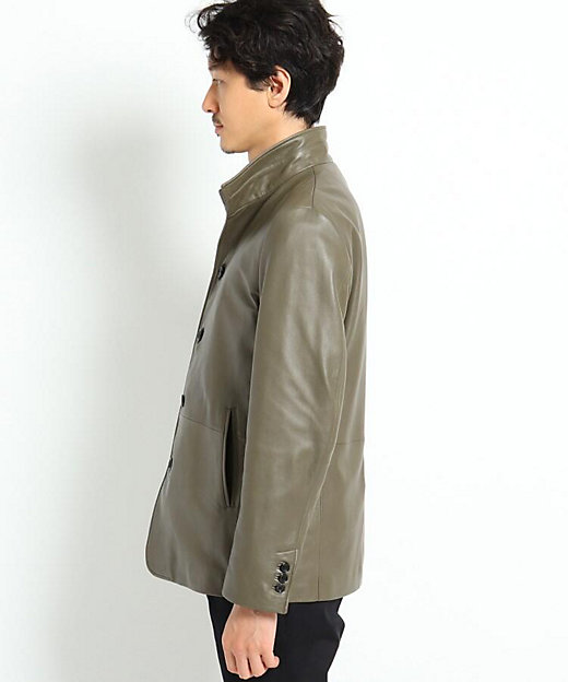 ラムレザースタンドカラージャケット（2001691712） | TAKEO