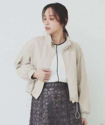 撥水スタンドカラーショートブルゾン【洗濯機洗い可