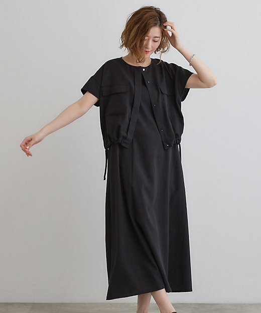 品よく着こなす、大人のワークスタイル】ワークジャケット×ワンピース