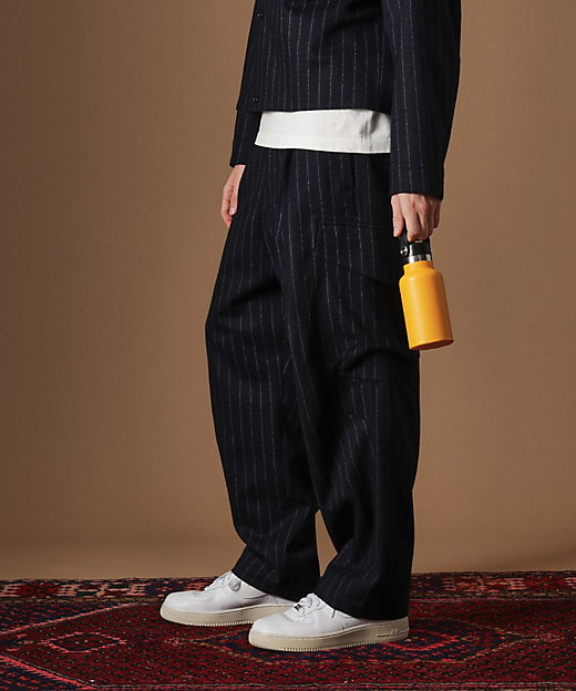 フランネルストライプカーゴパンツ（2002464610） | TAKEO