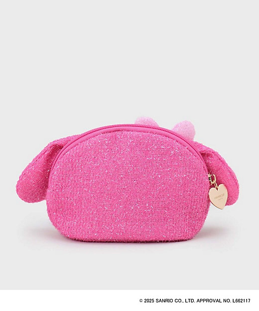 マイメロディ】たれ耳フェイス型キラキラシェルポーチ