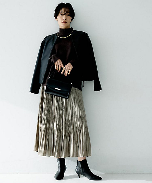 着丈短め／柔らかな質感】ラムレザージャケット（2002544575