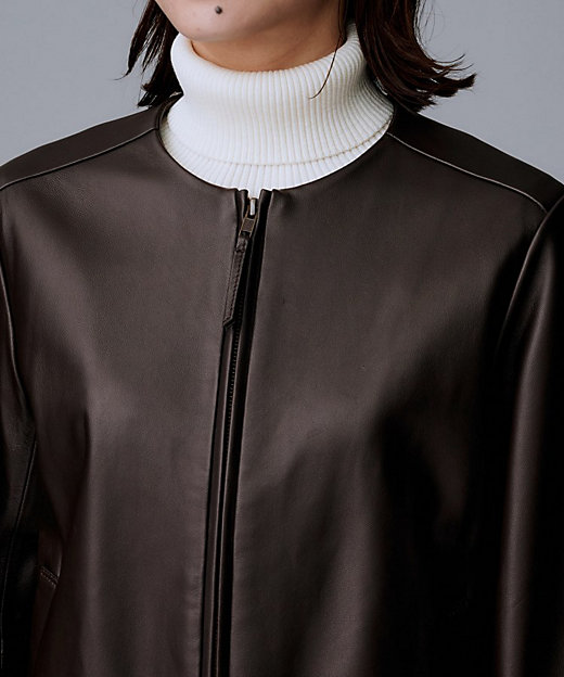 着丈短め／柔らかな質感】ラムレザージャケット（2002544575
