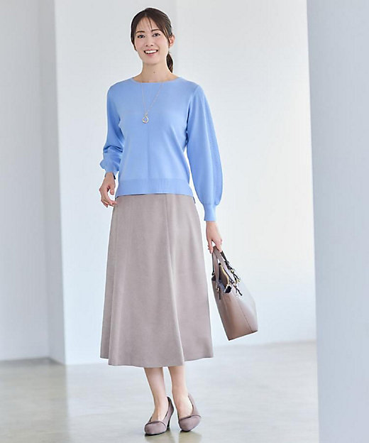 選べる6色／長く着られる◎】ボートネックニット