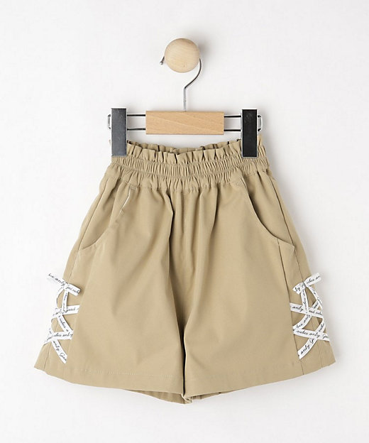 100－150cm】サイドレースアップショートパンツ