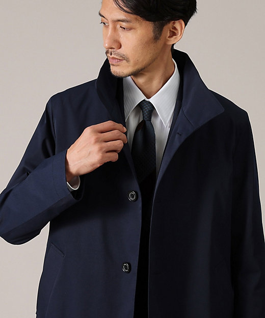 ライナー付】ツイルストレッチ ステンカラーコート