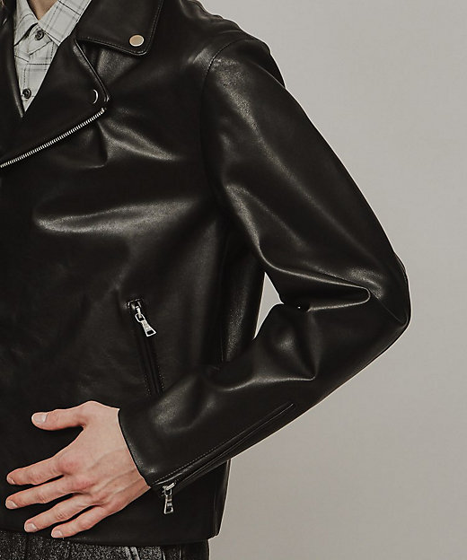 ラムレザーダブルライダースジャケット（2002300389） | tk