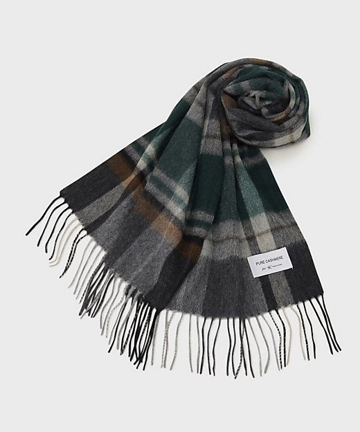 カシミヤチェックマフラー（2002376458） | tk. TAKEO