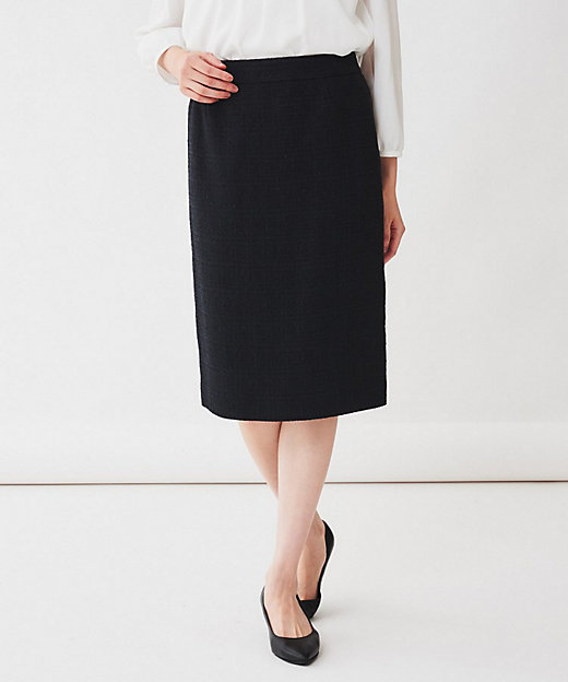 入卒／セレモニー／通勤】ラメツイードタイトスカート