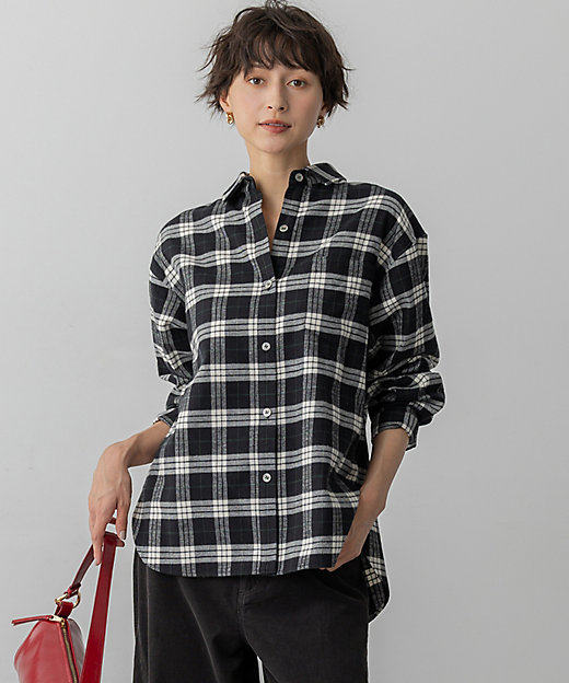 洗える】ブラッシュド ビエラチェック シャツ（BLWSGW6425