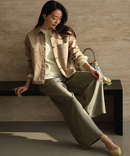 ストレッチギャバ チノ ショート シャツジャケット