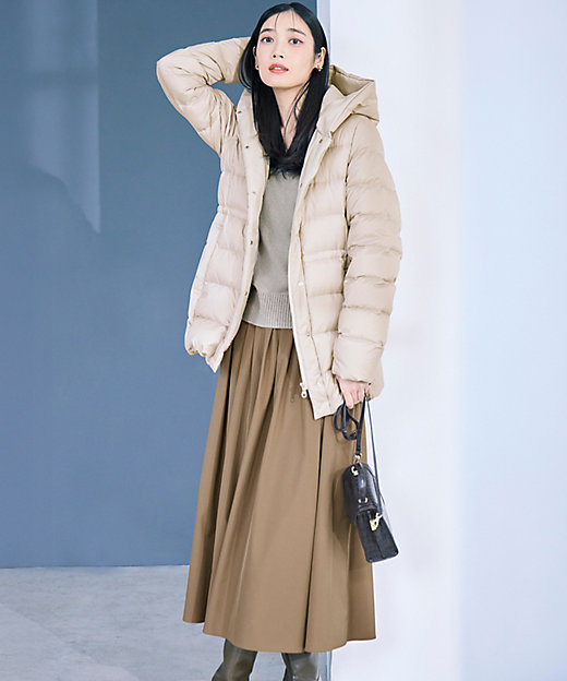 VERY掲載／新色追加】シレータフタ ミドル丈 ダウンコート