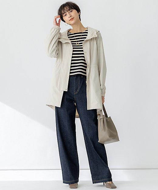 撥水加工】ナイロン2WAYストレッチ フーデットアウター