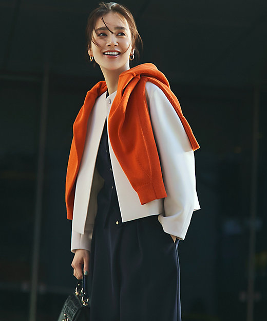 VERYコラボ】ストレッチトリプルクロス ノーカラージャケット