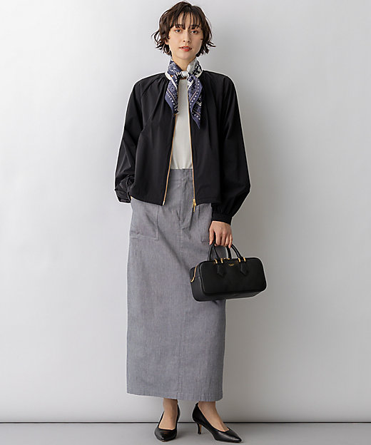 2WAYストレッチタフタ ギャザーブルゾン（JKWOLS0307