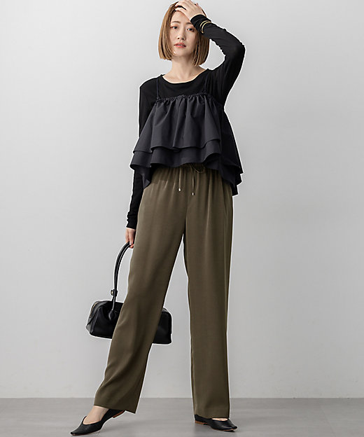 滝沢眞規子さん着用／洗える】シアーレイヤード カットソー