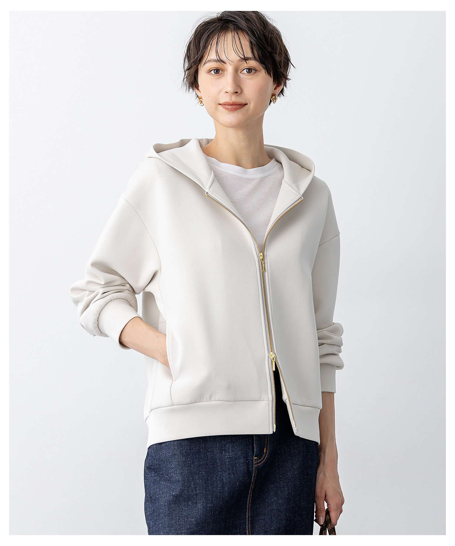 洗える】コットンエアーダンボール コクーン フーディー