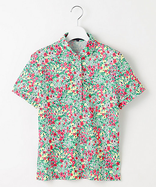 WOMEN】総柄フラワープリント ポロシャツ（KHVLGM0418