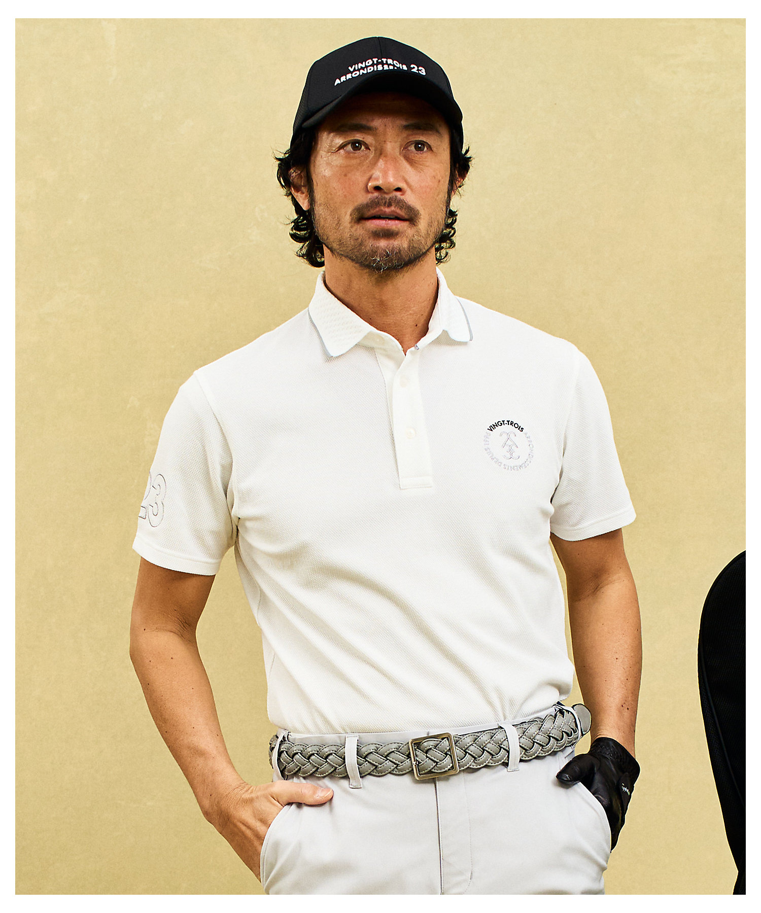 MEN】ナンバリングカノコ半袖ポロシャツ（KHVTGS0305