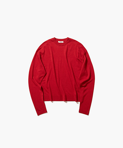 GARMENT DYED CASHMERE SILK ｜ クルーネック