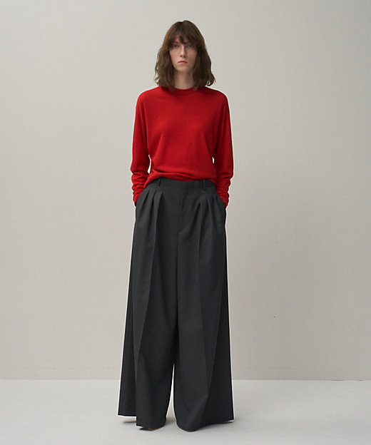 GARMENT DYED CASHMERE SILK ｜ クルーネック