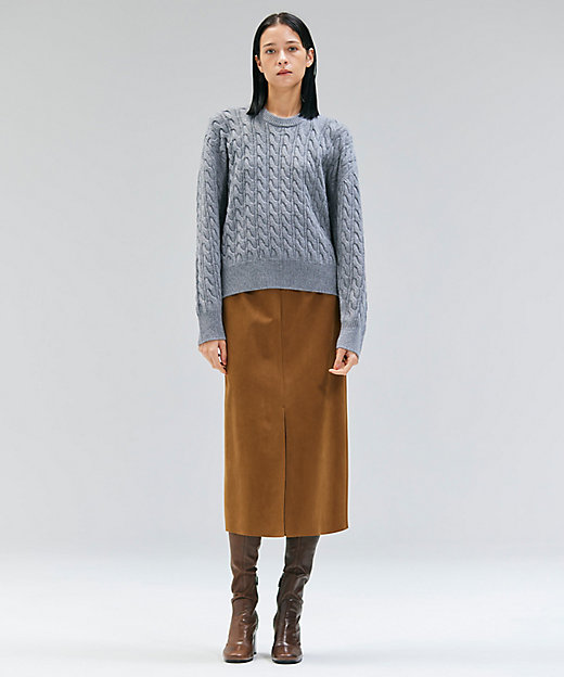 洗える】SEDONA ／ ウールカシミヤケーブルニット