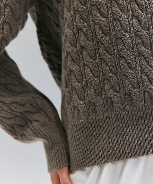 洗える】SEDONA ／ ウールカシミヤケーブルニット