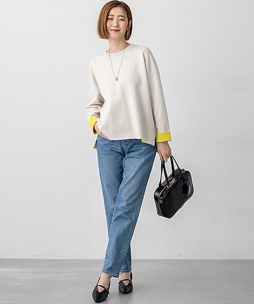 洗える】ダブルフェイス プルオーバー ニット（KRWOGW0465