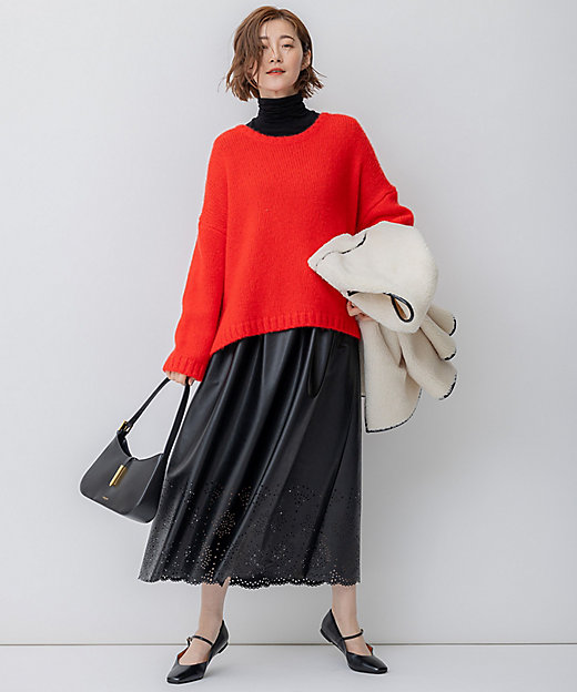 滝沢眞規子さん着用】ベビーアルパカ クロップド ニット