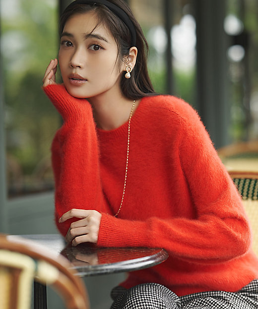 フォックスカシミヤファー ショート丈 ニット（KRWSGW0556