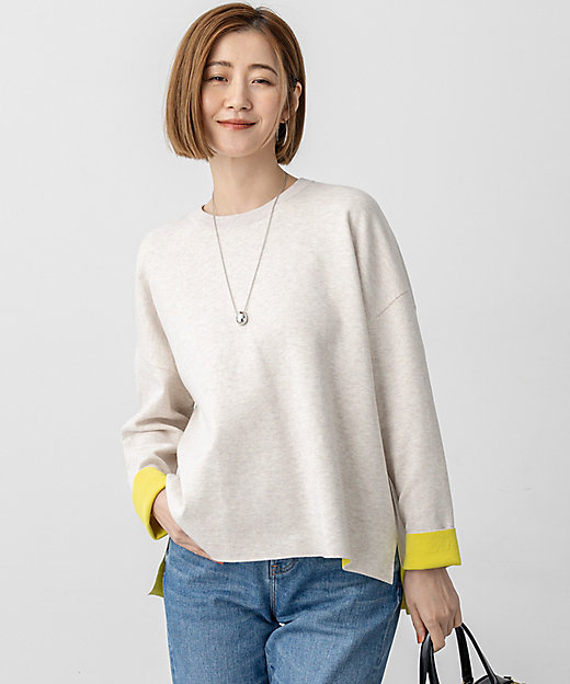 洗える】ダブルフェイス プルオーバー ニット（KRWWGW0465