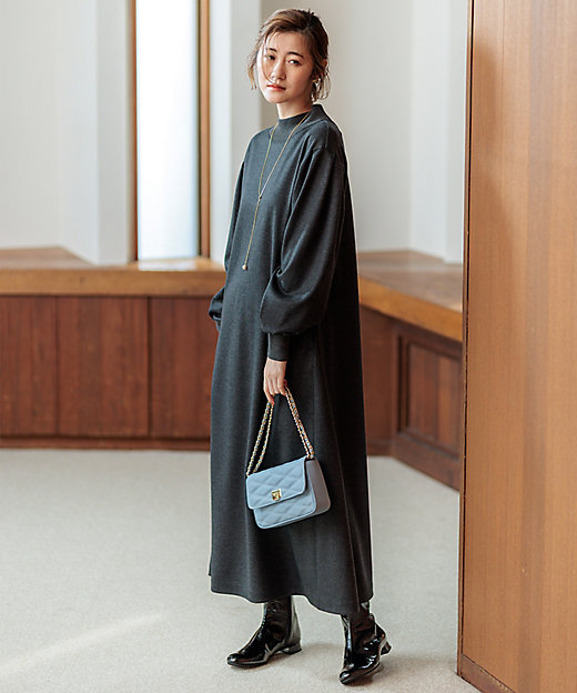 洗える】ウールミルドジャージー ワンピース（OPWOCW0430