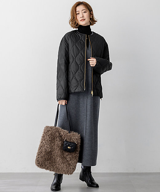 ウールミルドジャージー ボックスタック ジャンパースカート