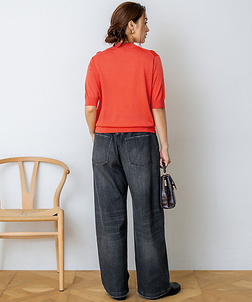 Lサイズ限定】23区DENIM ストレッチ ワイド パンツ