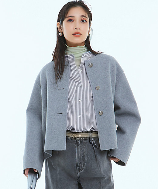 ウールリバー ノーカラーコート（SCWWCW0406） | 23区 L